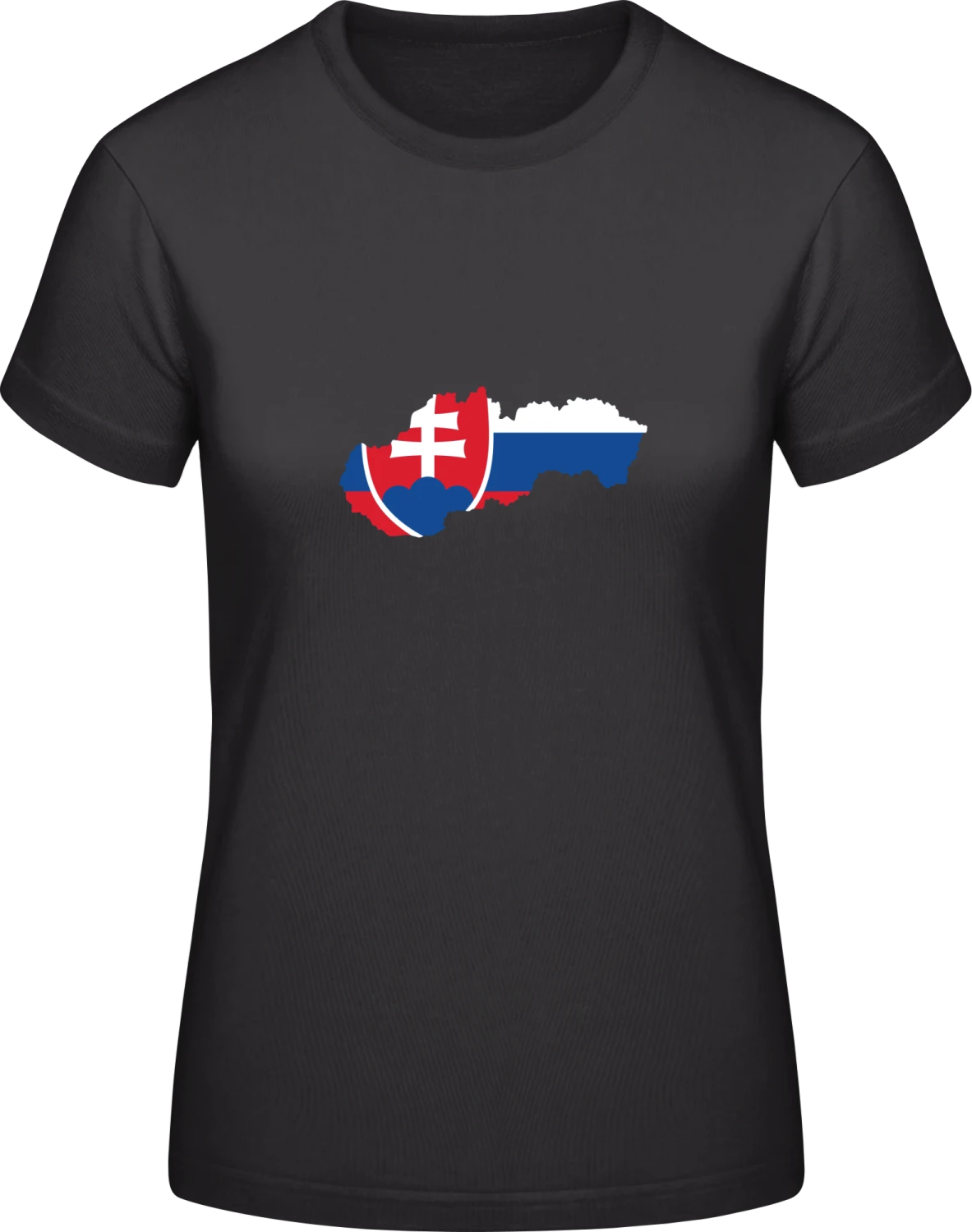 Slovakia - Black #E190 women T-Shirt - Front