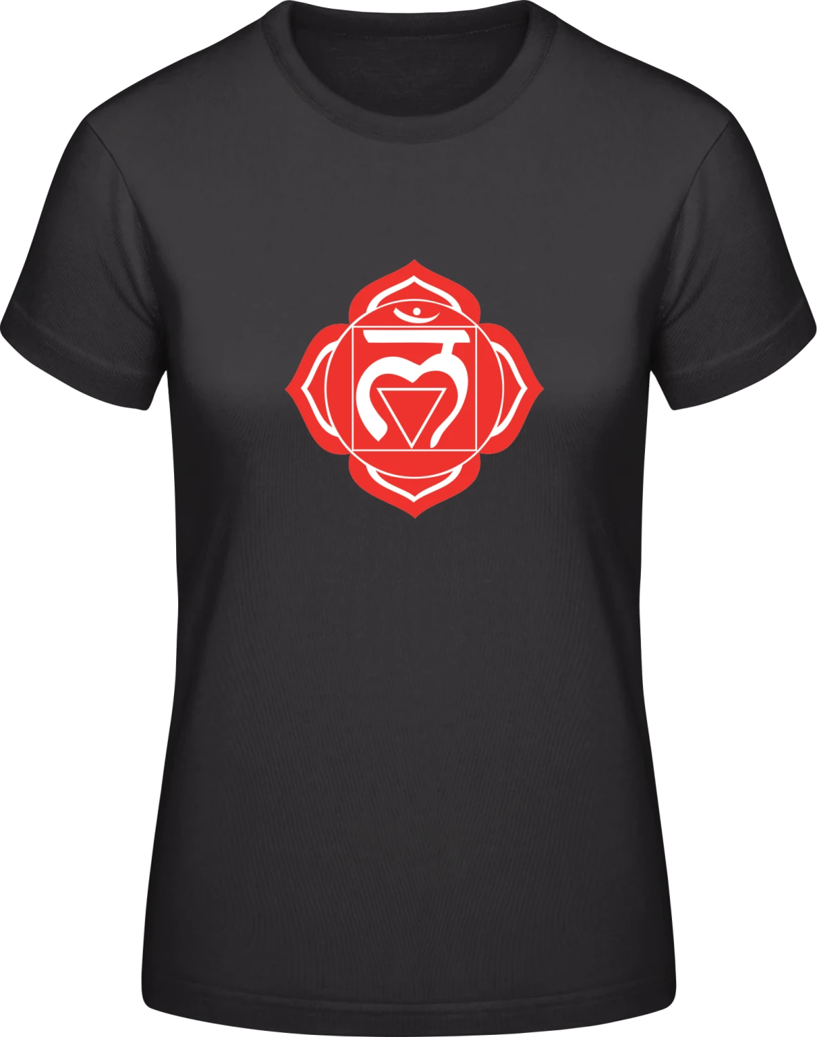 Chakra Muladhara - Black #E190 women T-Shirt - Front