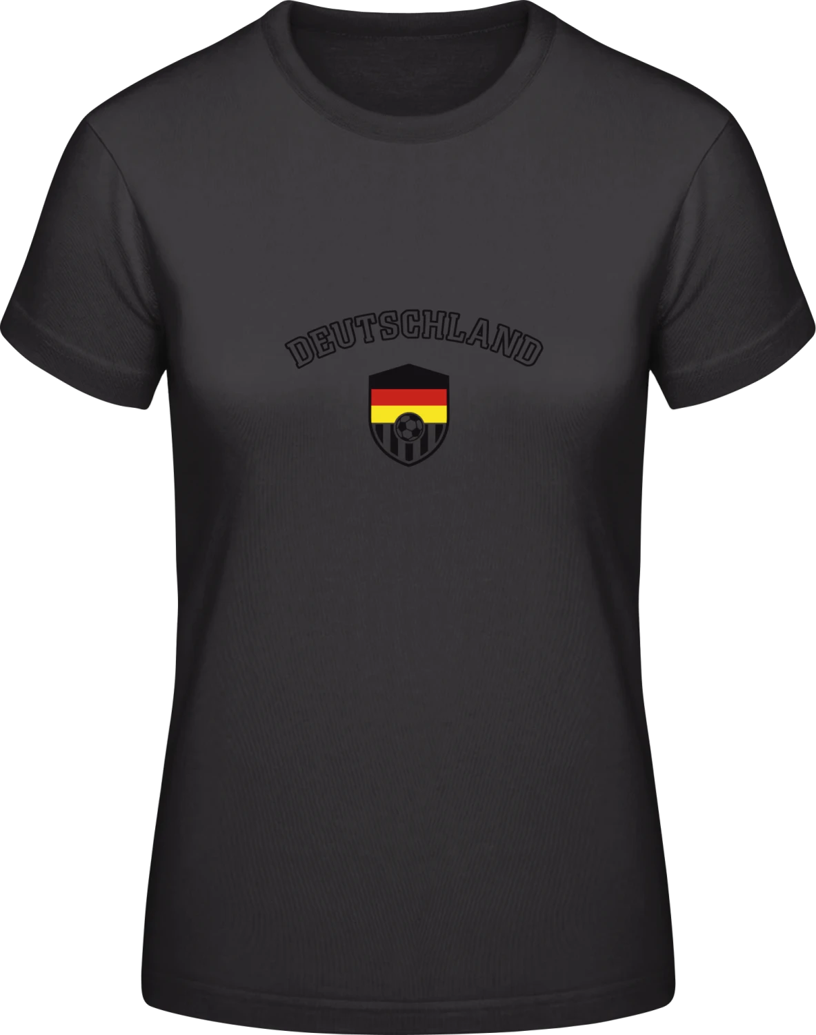 Deutschland National - Black #E190 women T-Shirt - Front