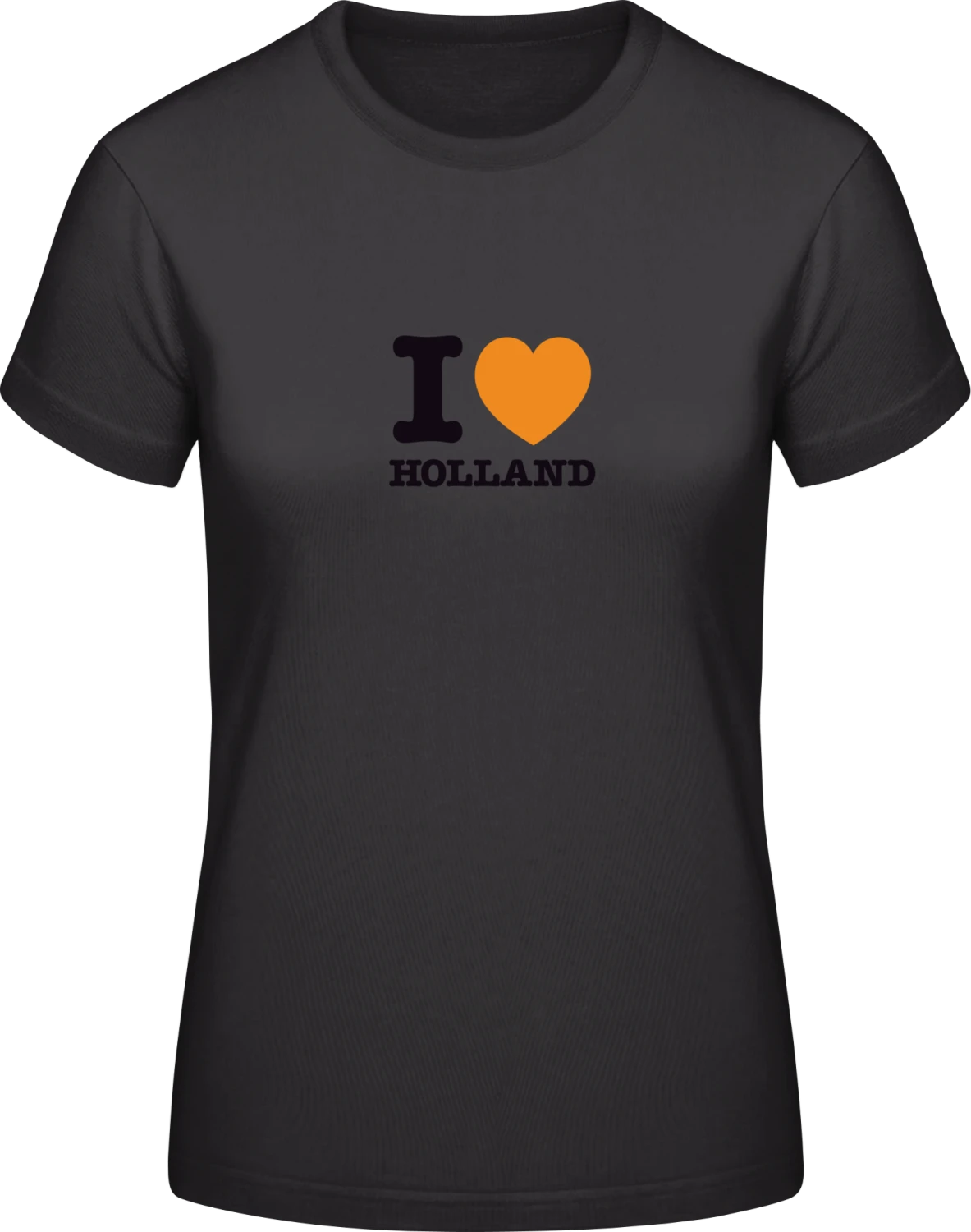 I love Holland - Black #E190 women T-Shirt - Front