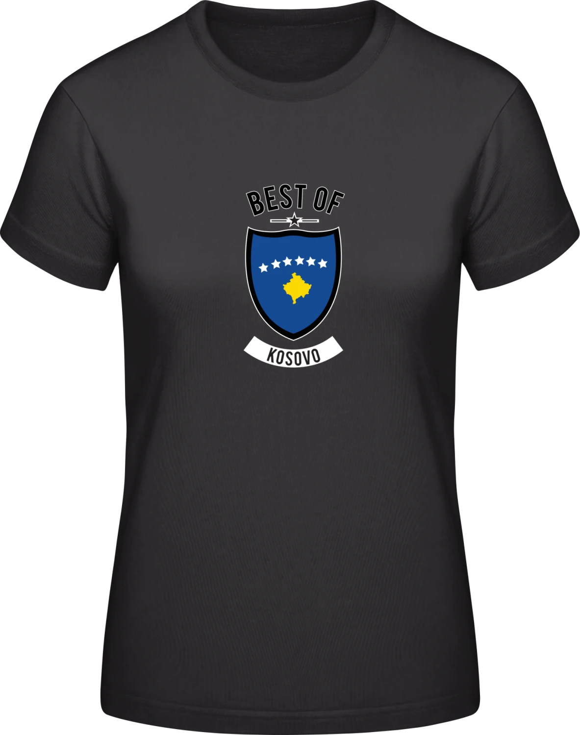 Best of Kosovo - Black #E190 women T-Shirt - Front