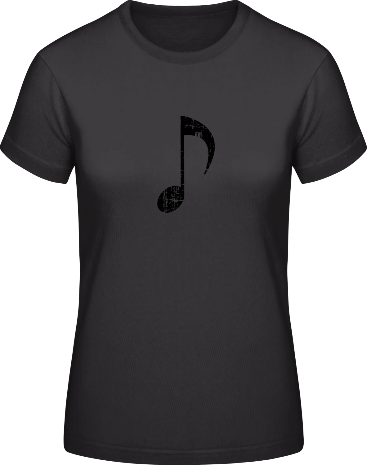 Music Note Vintage - Black #E190 women T-Shirt - Front