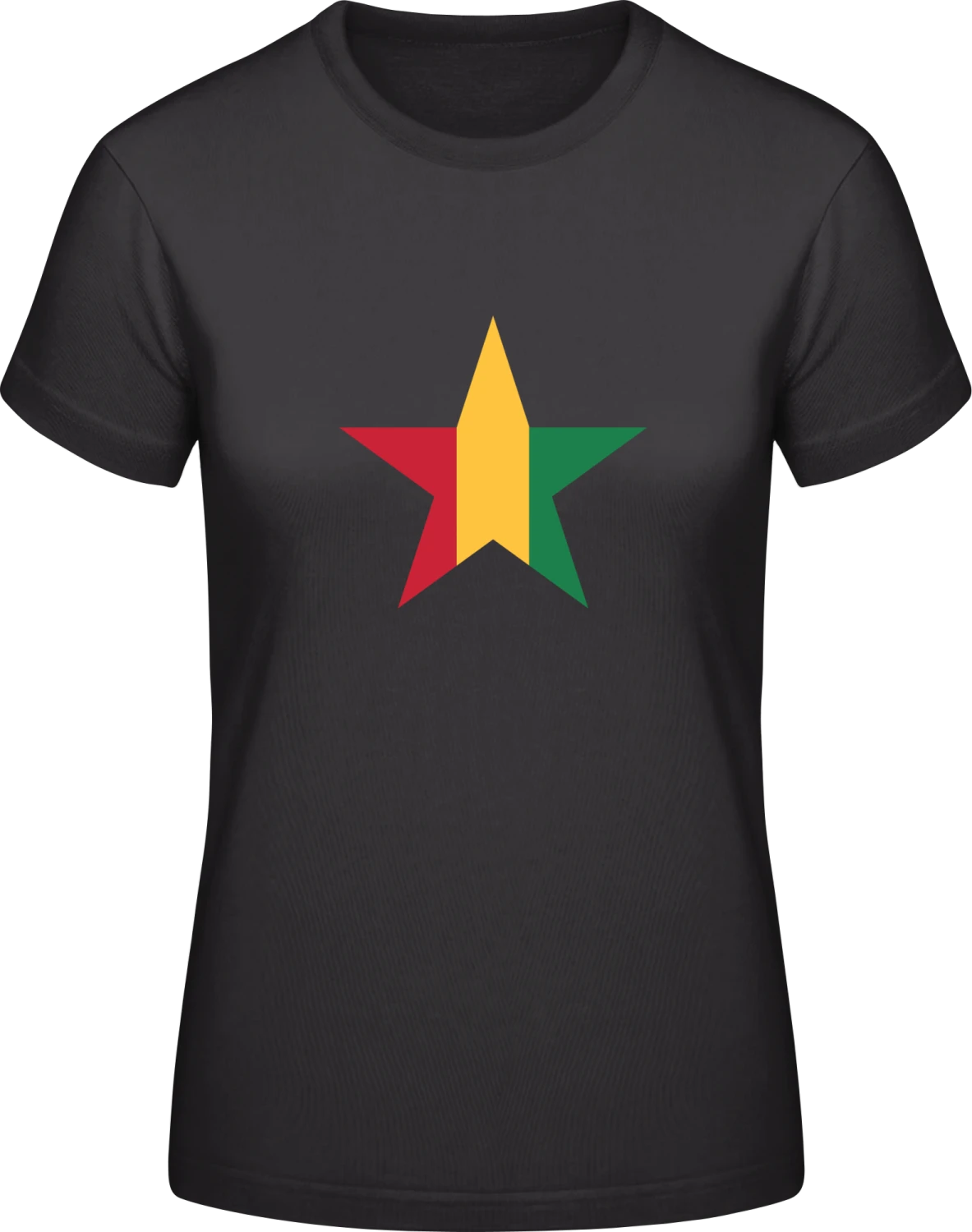 Guinea Star - Black #E190 women T-Shirt - Front