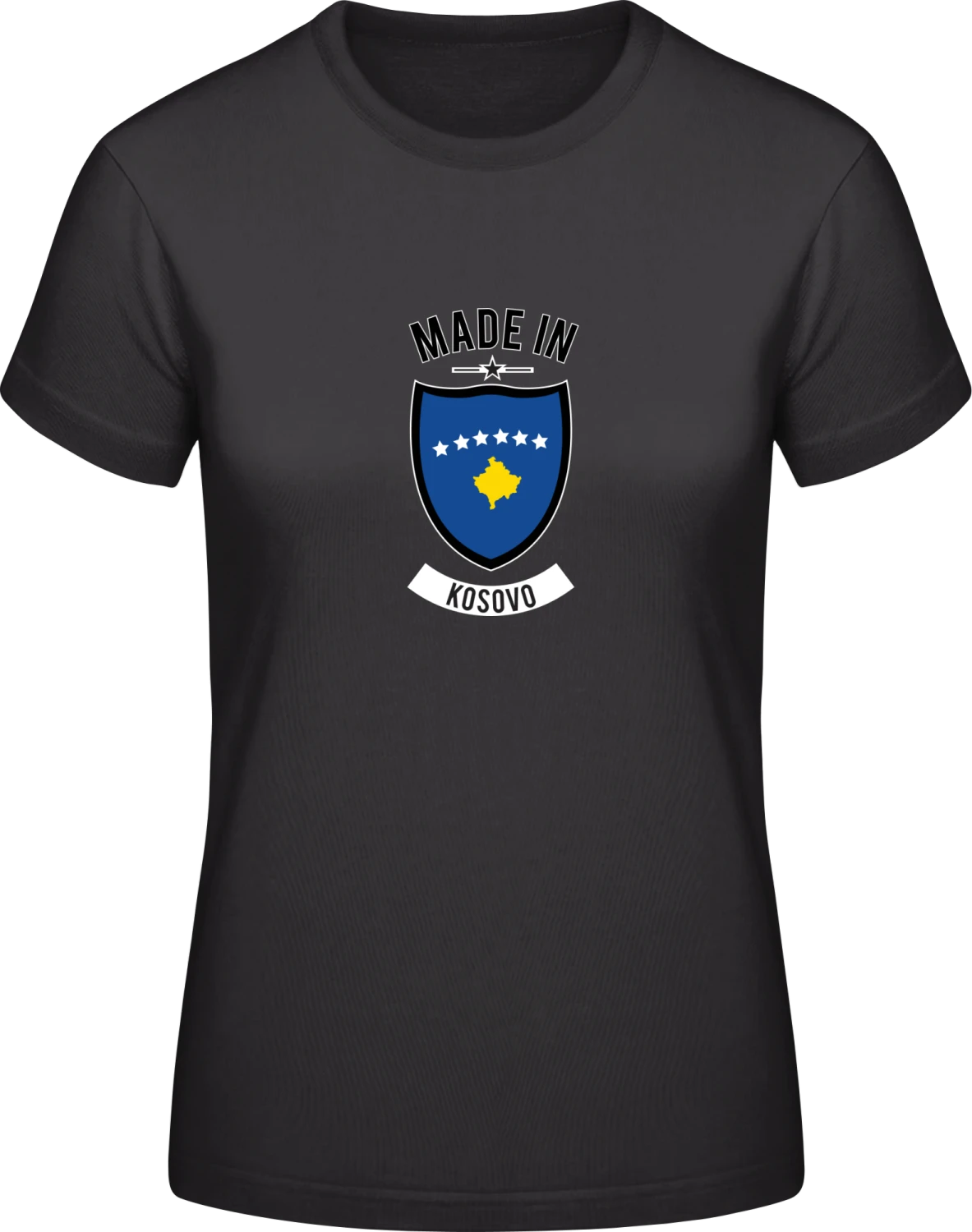 Made in Kosovo - Black #E190 women T-Shirt - Front