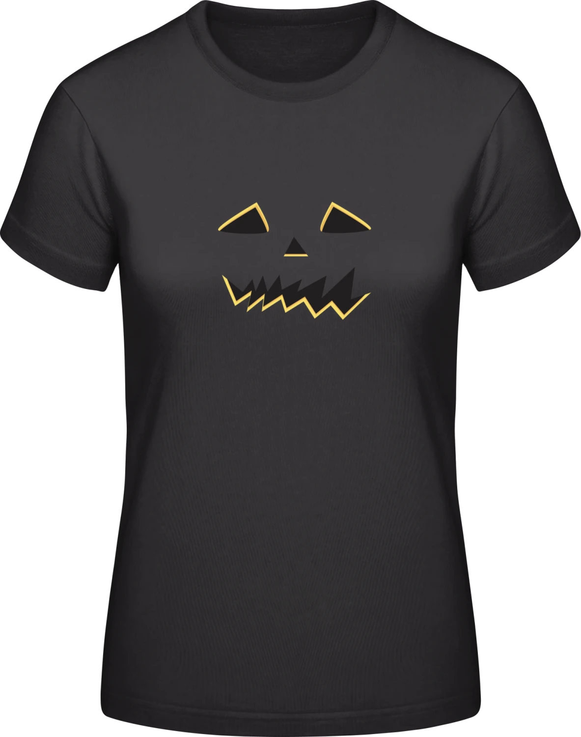 Pumpkin Halloween Costume - Black #E190 women T-Shirt - Front