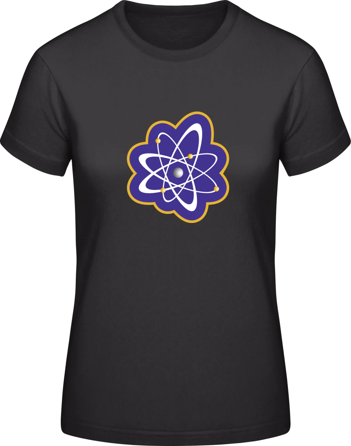 Atoms Science - Black #E190 women T-Shirt - Front