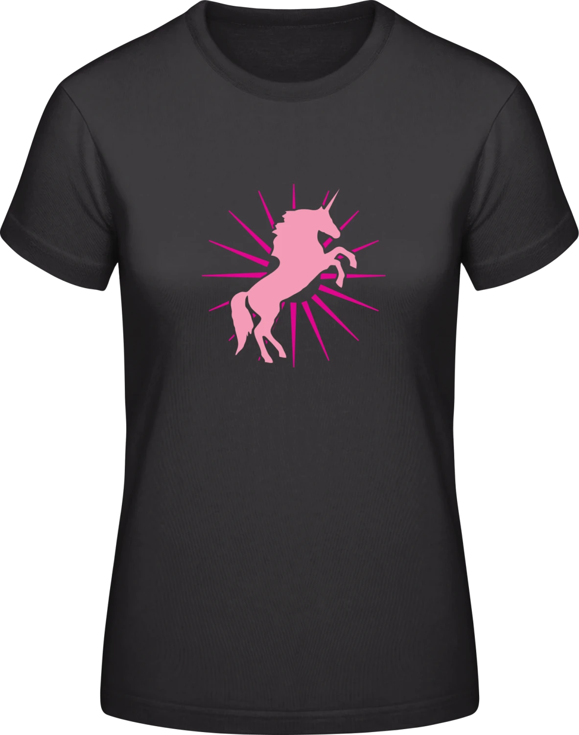 Unicorn Star - Black #E190 women T-Shirt - Front