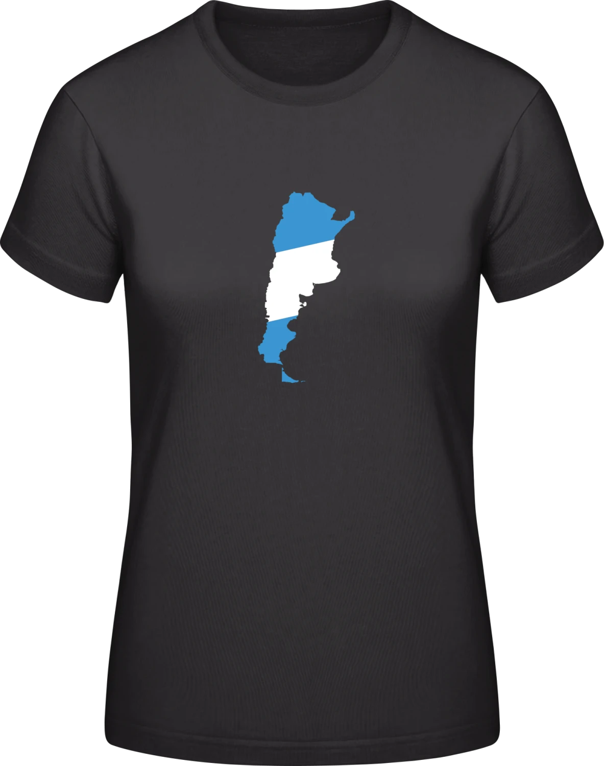 Argentina Flag - Black #E190 women T-Shirt - Front