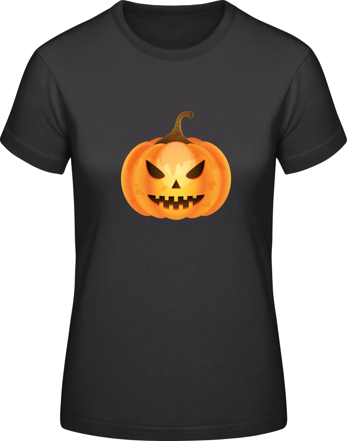 Trick Or Treat Pumpkin - Black #E190 women T-Shirt - Front