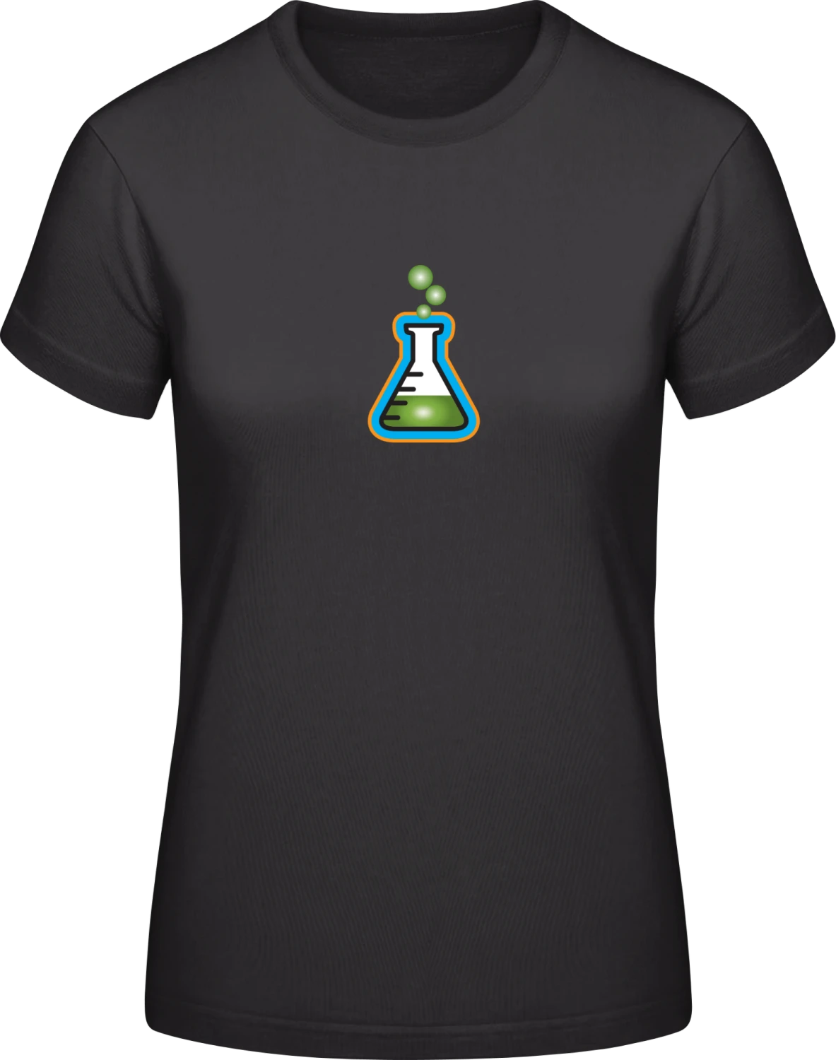 Chemistry Logo - Black #E190 women T-Shirt - Front