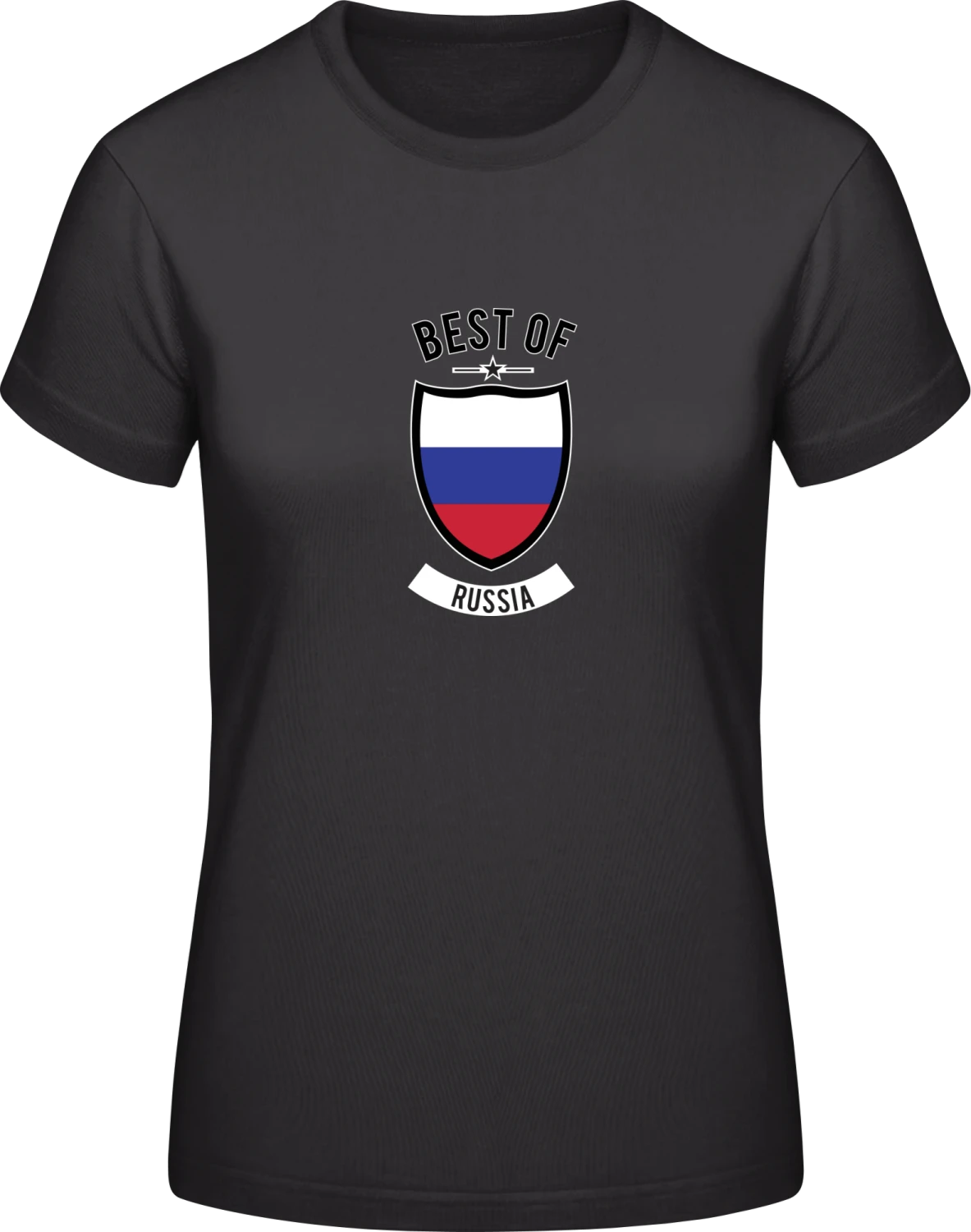 Best of Russia - Black #E190 women T-Shirt - Front