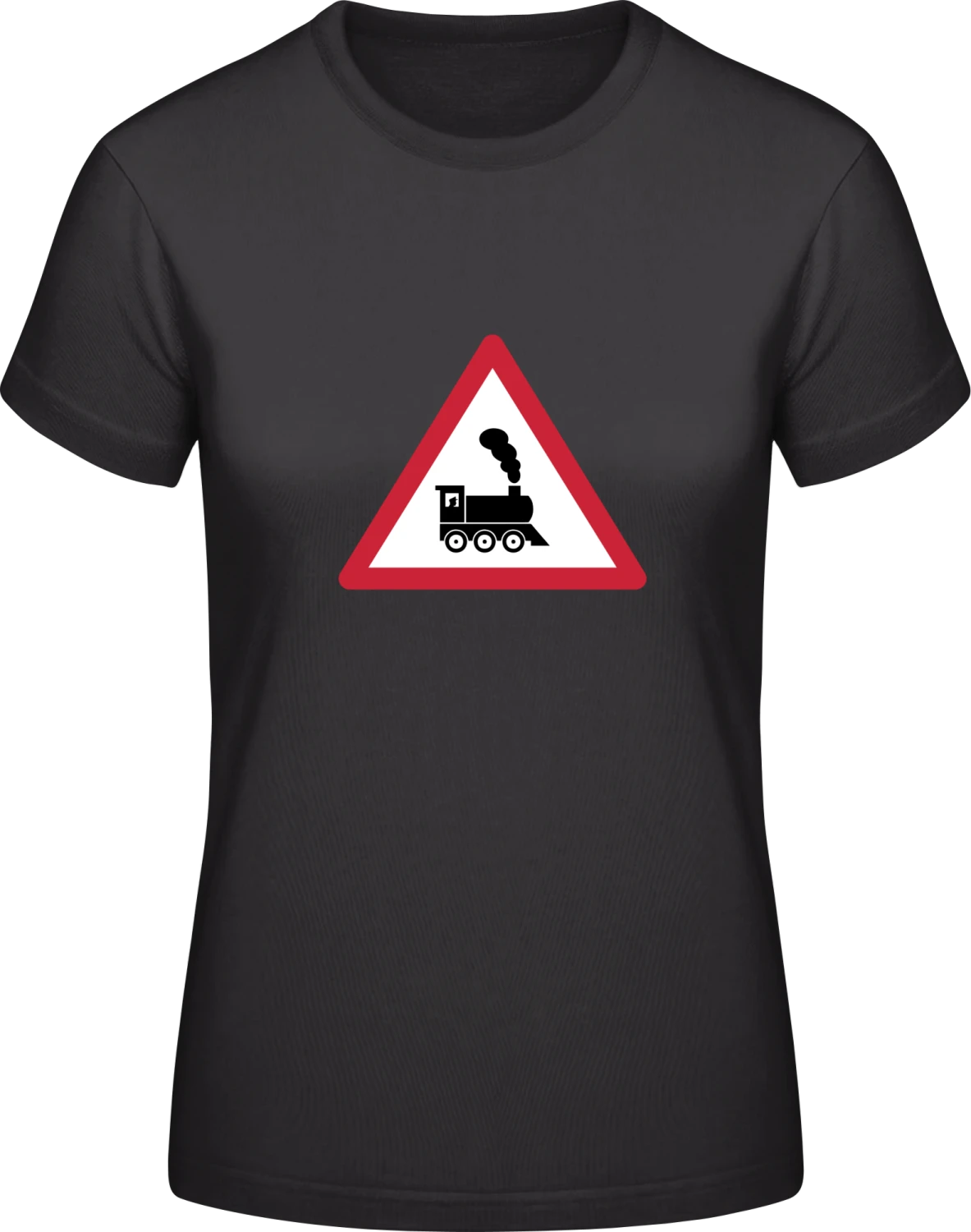 Train Sign - Black #E190 women T-Shirt - Front