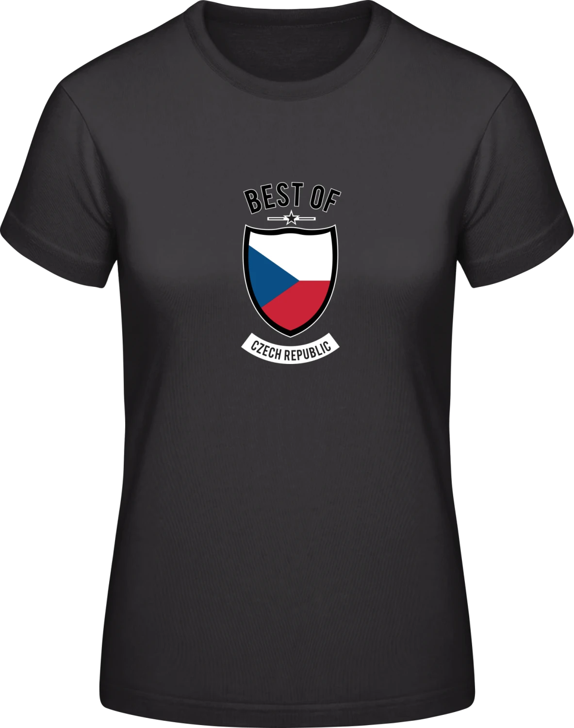 Best of Czech Republic - Black #E190 women T-Shirt - Front