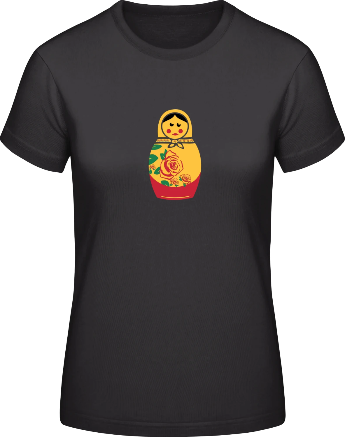 Matryoshka - Black #E190 women T-Shirt - Front