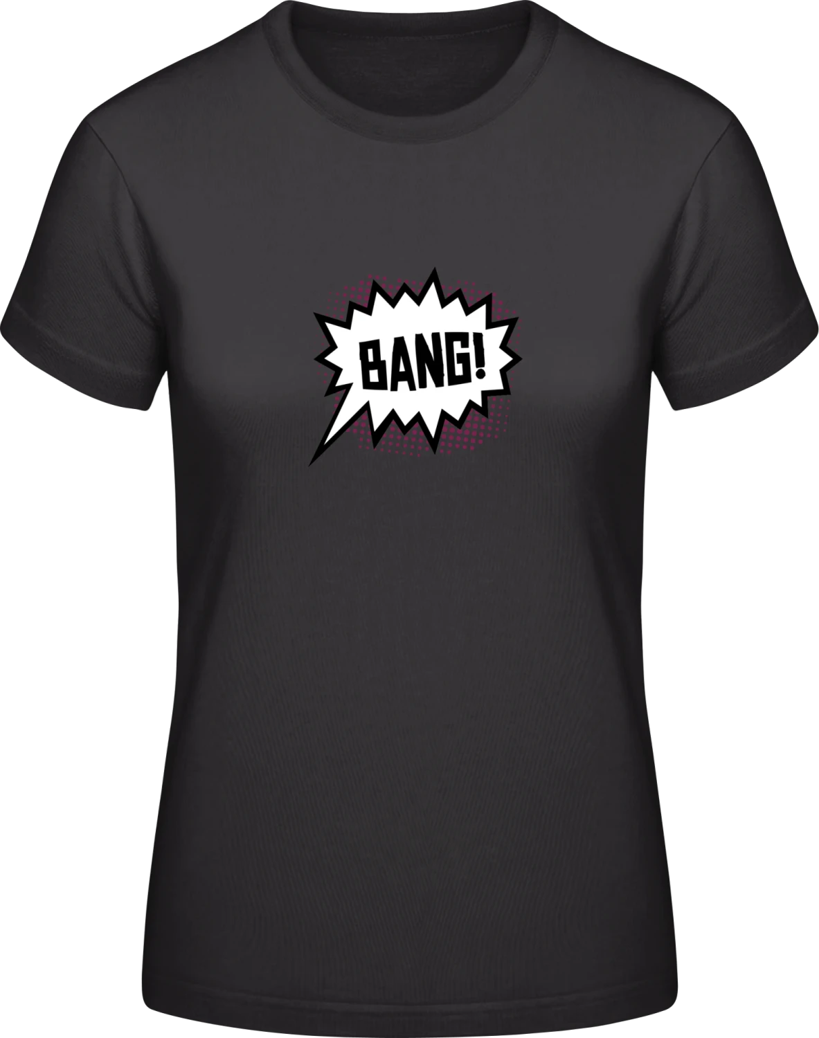 Bang Comic - Black #E190 women T-Shirt - Front