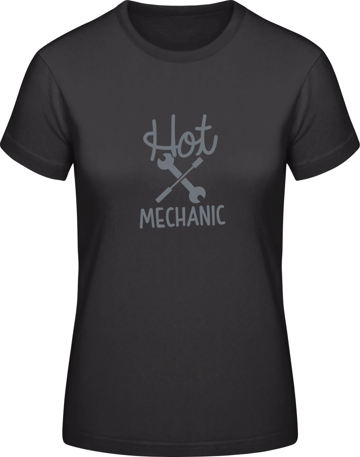 Hot Mechanic - Black #E190 women T-Shirt - Front