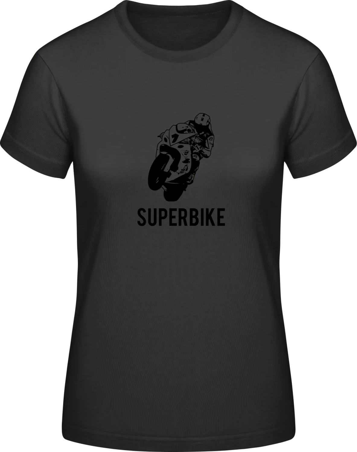 Superbike - Black #E190 women T-Shirt - Front