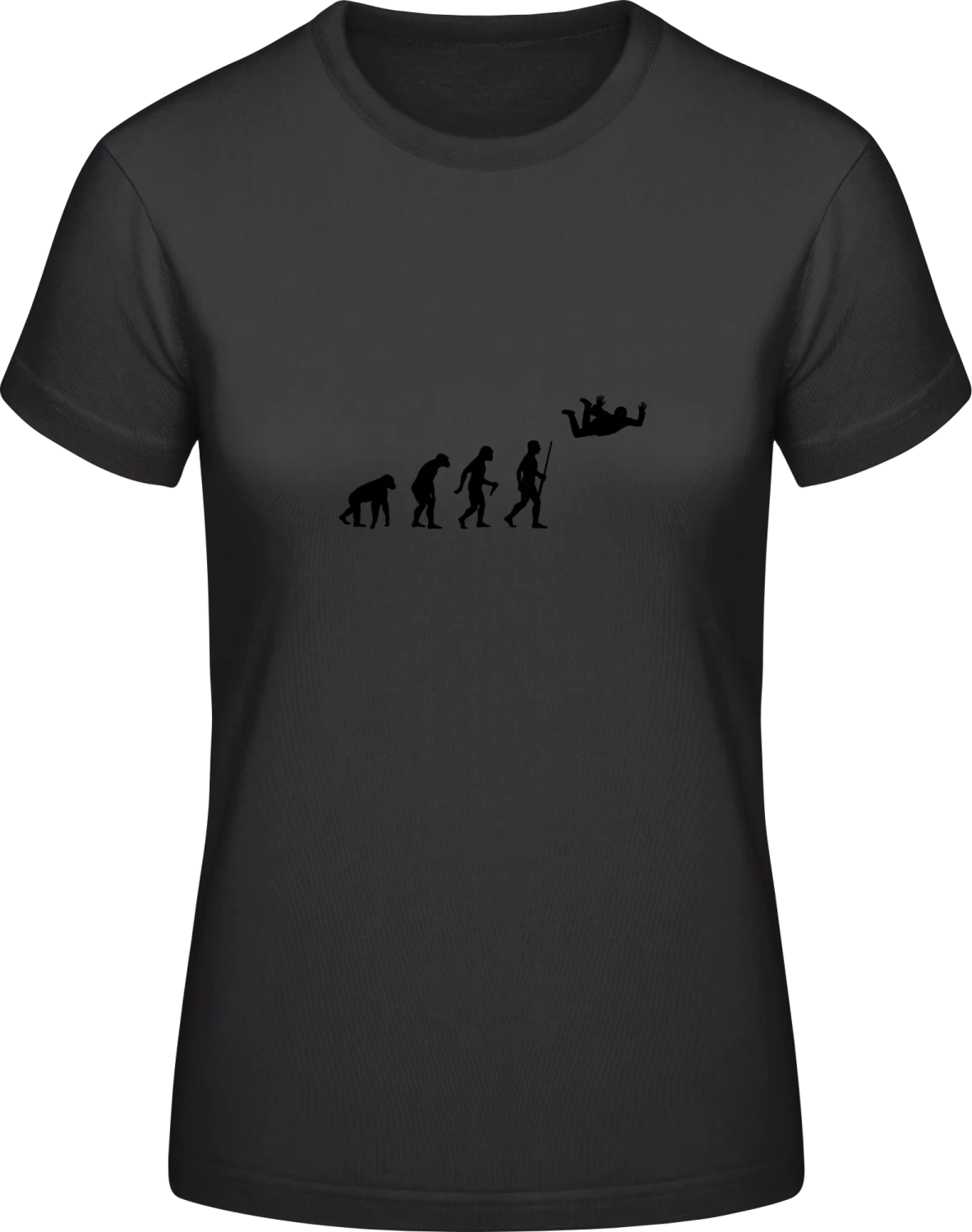 Skydiver Evolution - Black #E190 women T-Shirt - Front