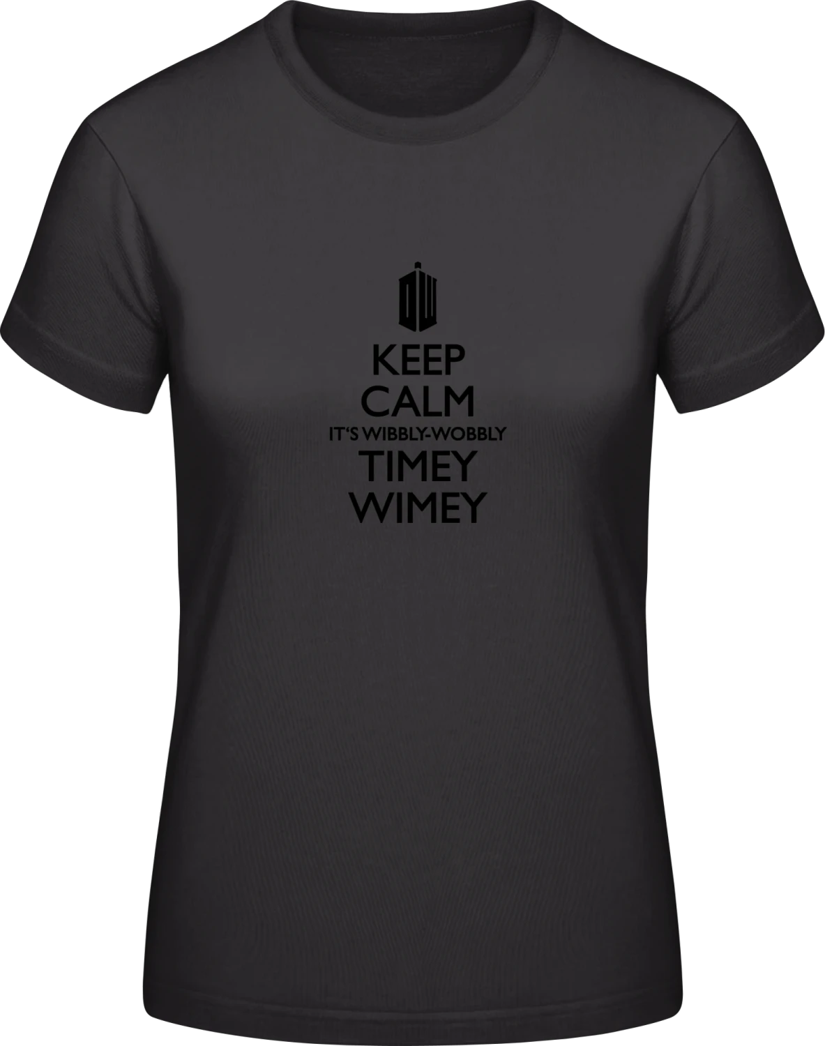 Timey Wimey - Black #E190 women T-Shirt - Front