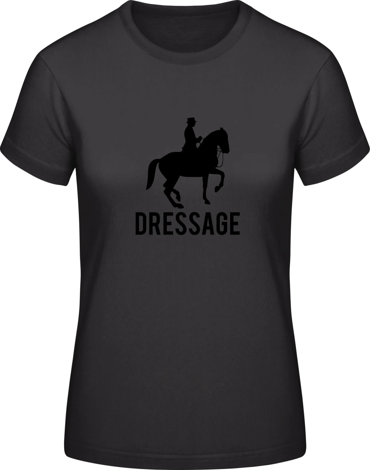 Dressage Logo - Black #E190 women T-Shirt - Front