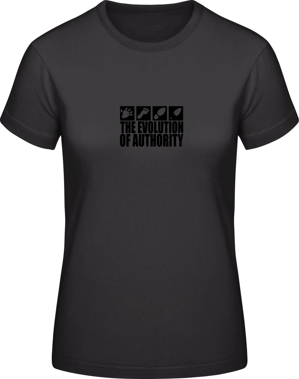 Evolution Of Authority - Black #E190 women T-Shirt - Front