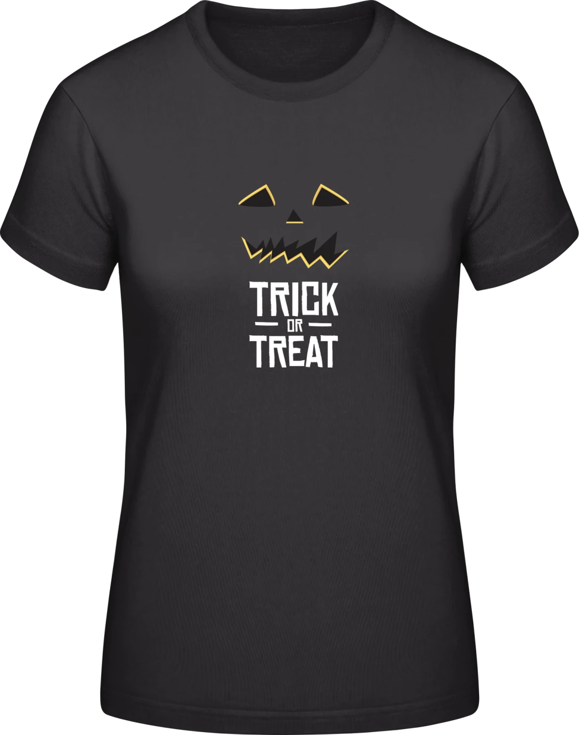 Trick Or Treat Halloween - Black #E190 women T-Shirt - Front