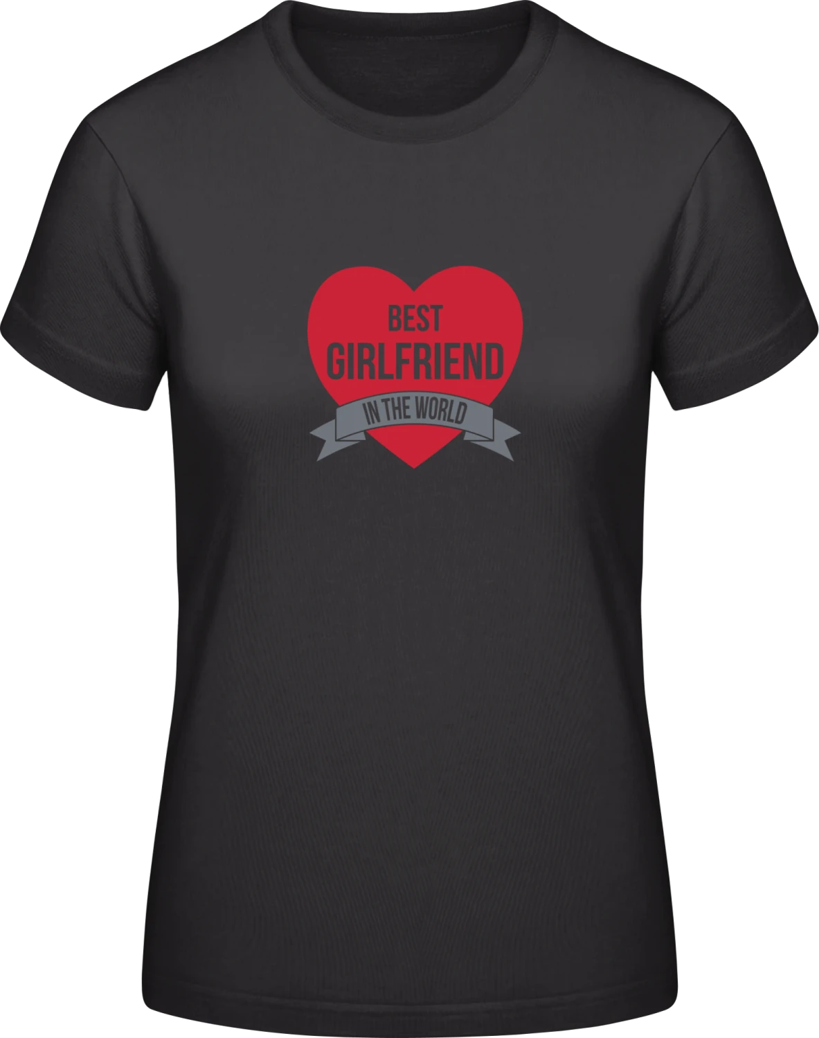 Best Girlfriend - Black #E190 women T-Shirt - Front