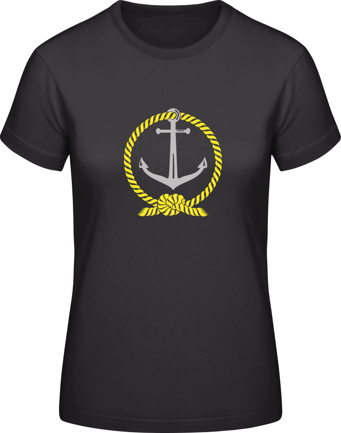 Anchor Sailor - Black #E190 women T-Shirt - Front