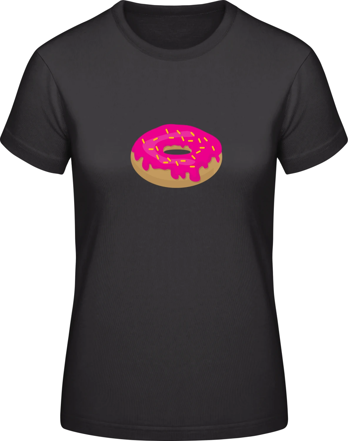 Donut - Black #E190 women T-Shirt - Front