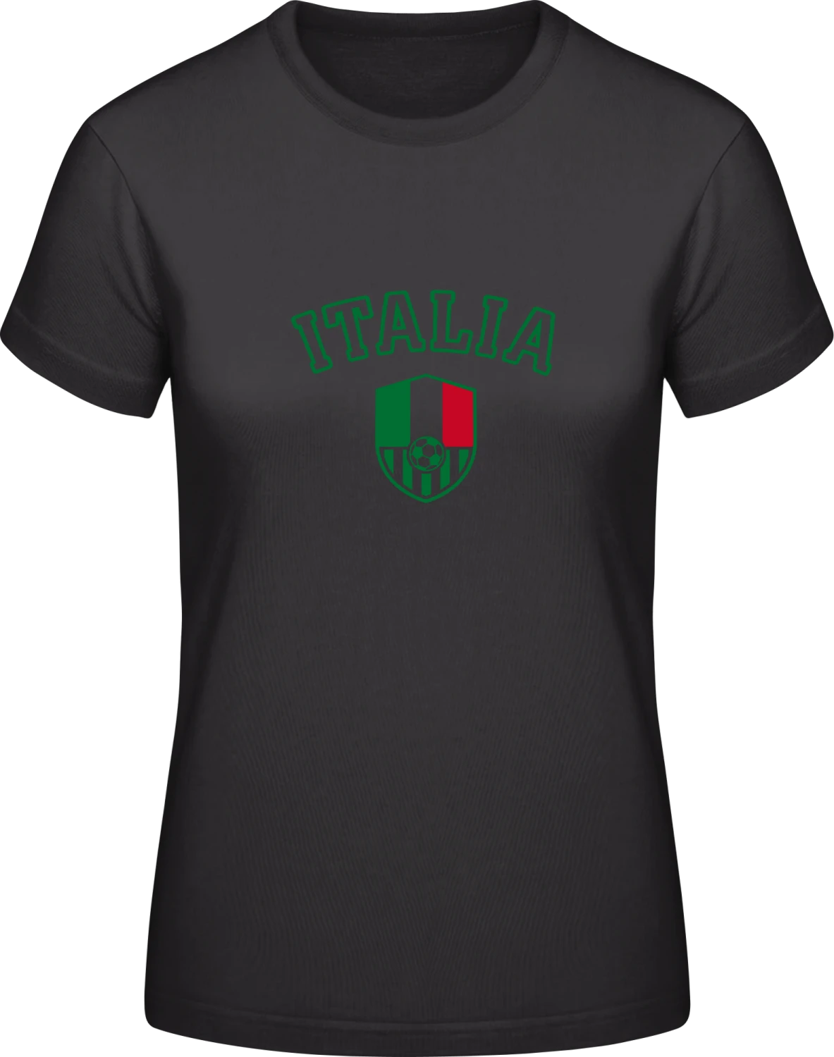 Italia - Black #E190 women T-Shirt - Front