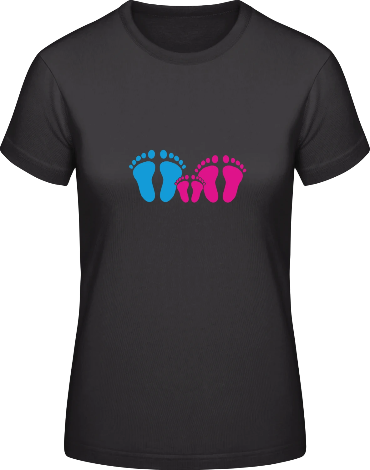 Family Feet Daughter - Black #E190 women T-Shirt - Front