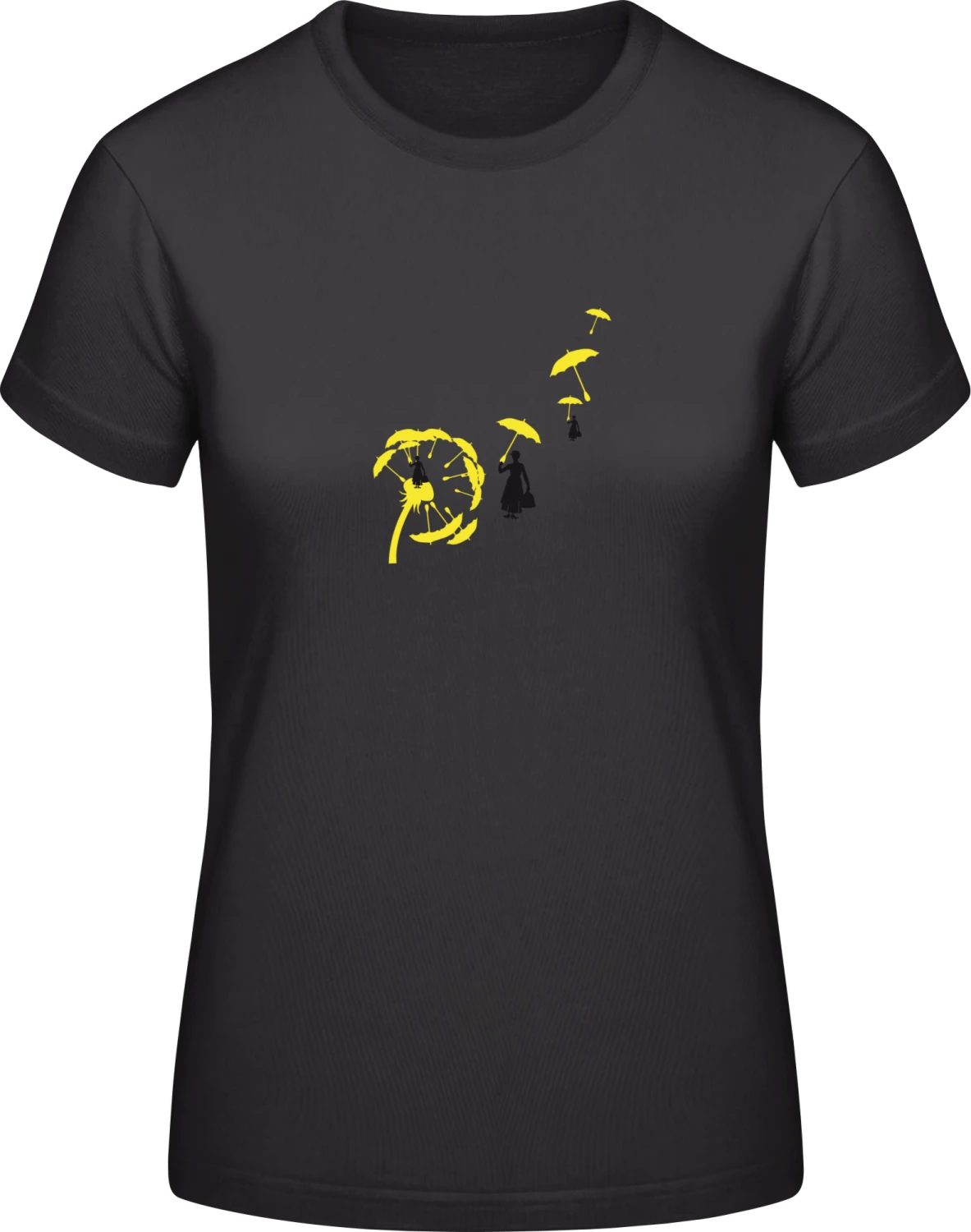 Mary Poppins - Black #E190 women T-Shirt - Front