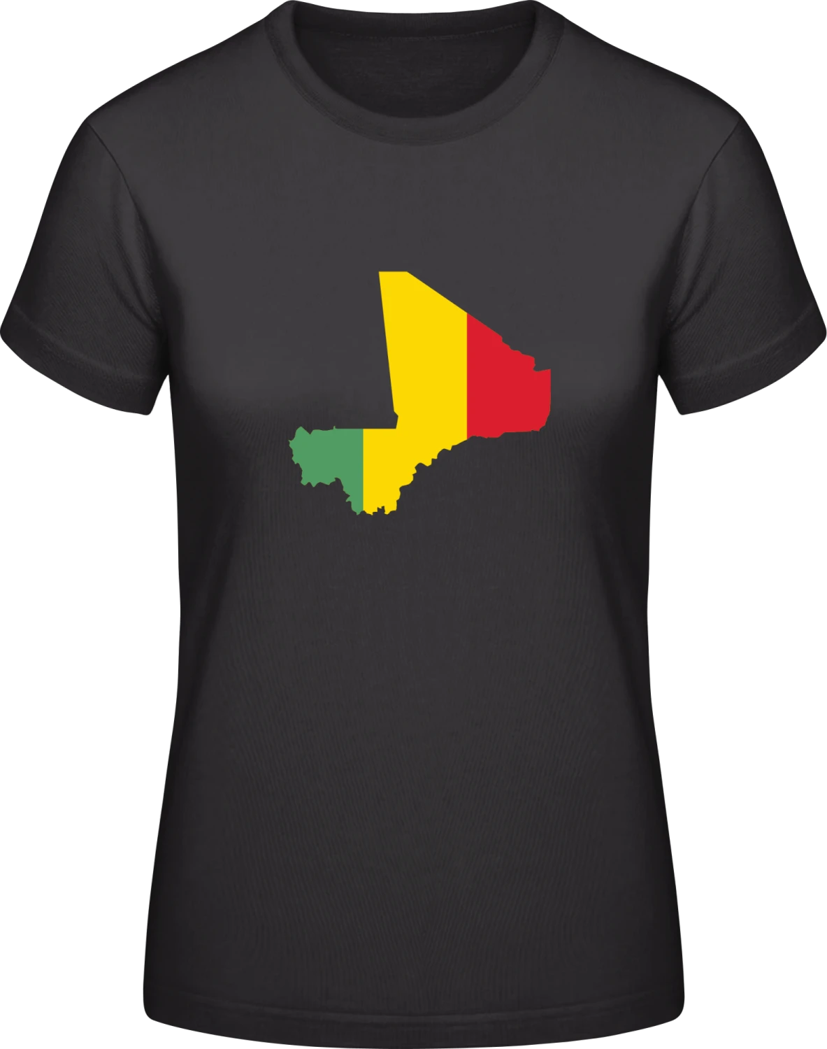 Mali Map - Black #E190 women T-Shirt - Front