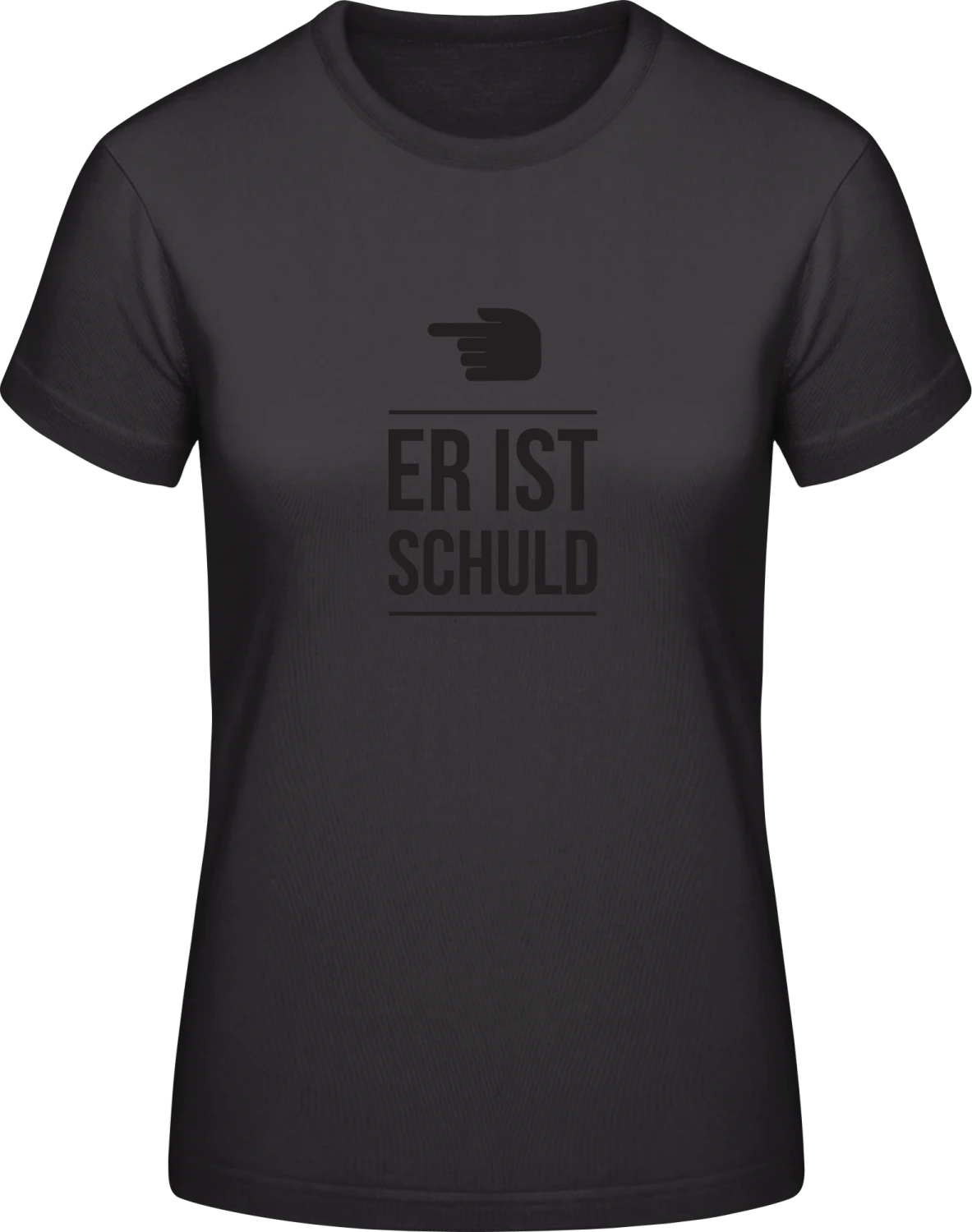 Er ist schuld - Black #E190 women T-Shirt - Front