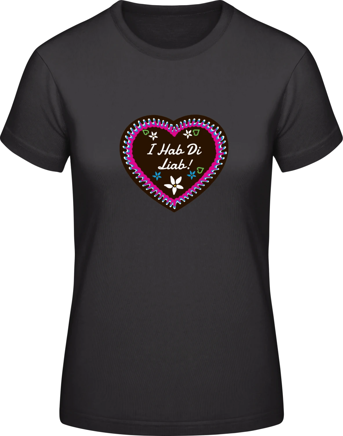 I hab di liab - Black #E190 women T-Shirt - Front