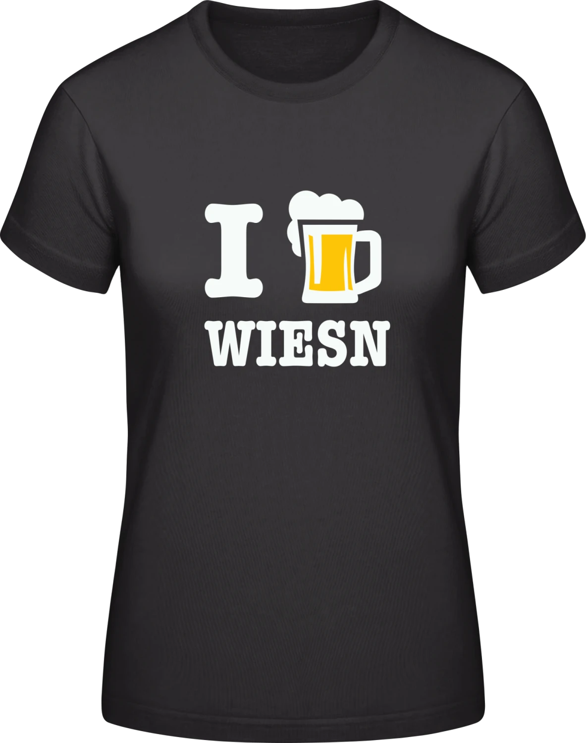 I Love Wiesn mit Halbe - Black #E190 women T-Shirt - Front