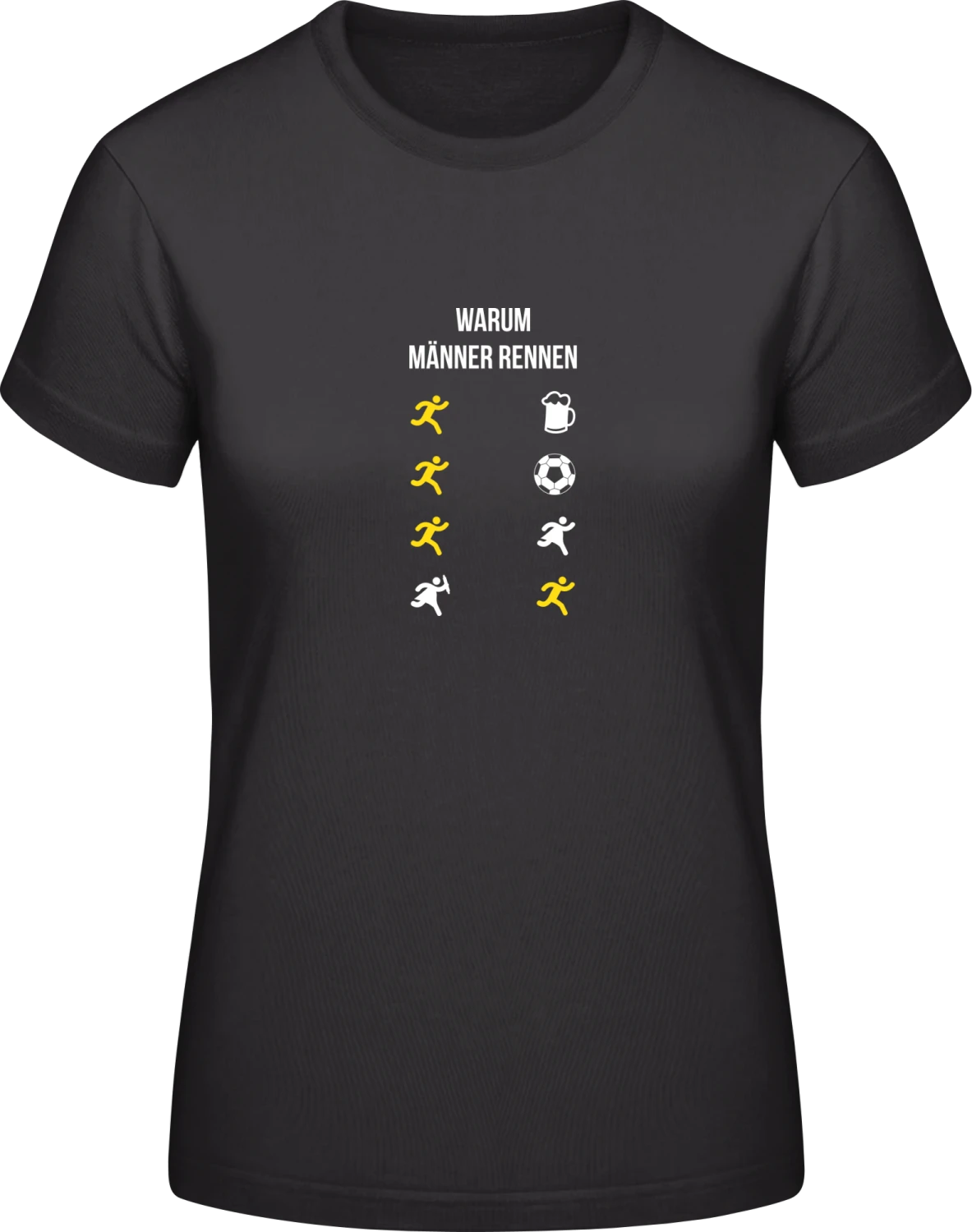 Warum Männer rennen - Black #E190 women T-Shirt - Front