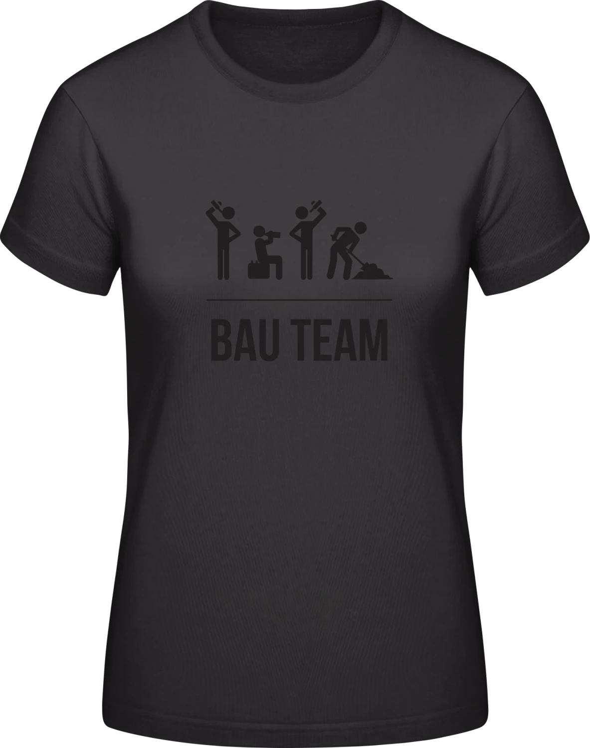 Bau Team - Black #E190 women T-Shirt - Front