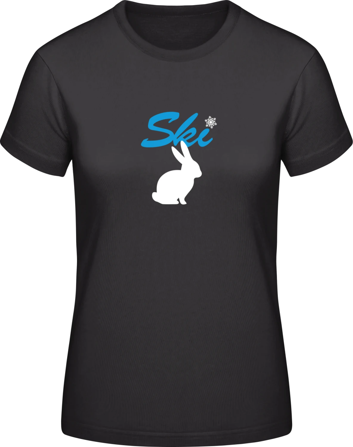 Ski Hase - Black #E190 women T-Shirt - Front