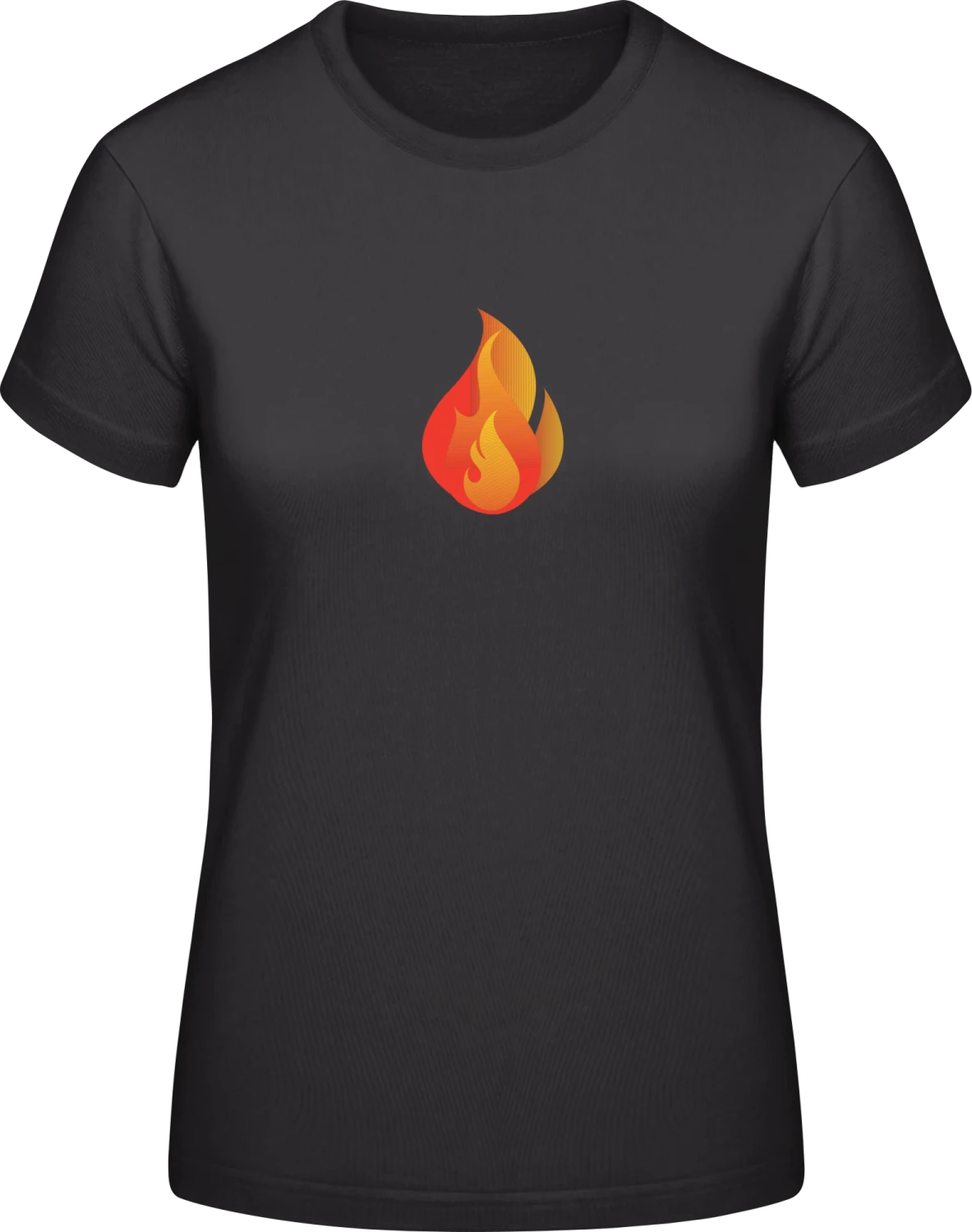 Fire - Black #E190 women T-Shirt - Front