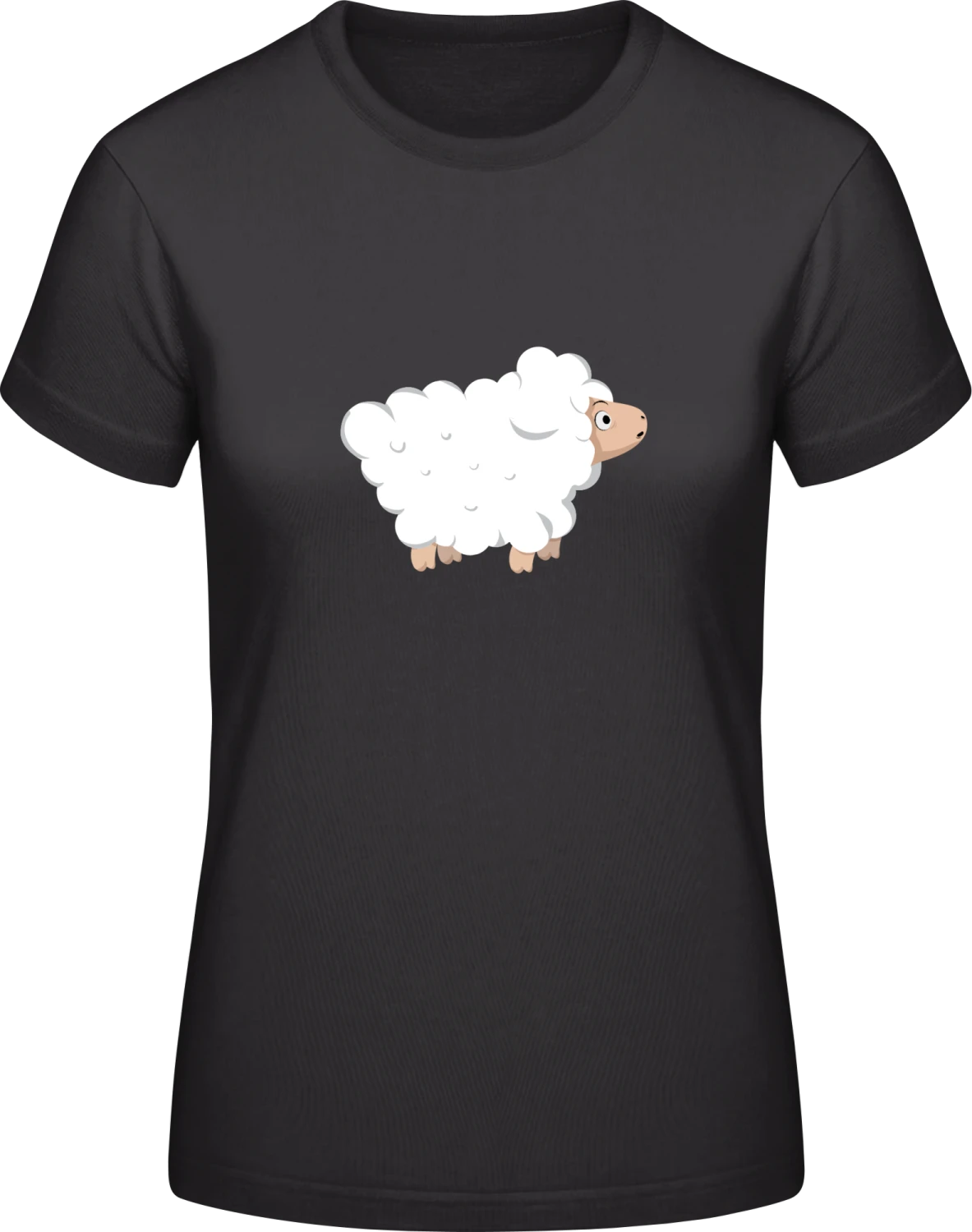 White Sheep - Black #E190 women T-Shirt - Front