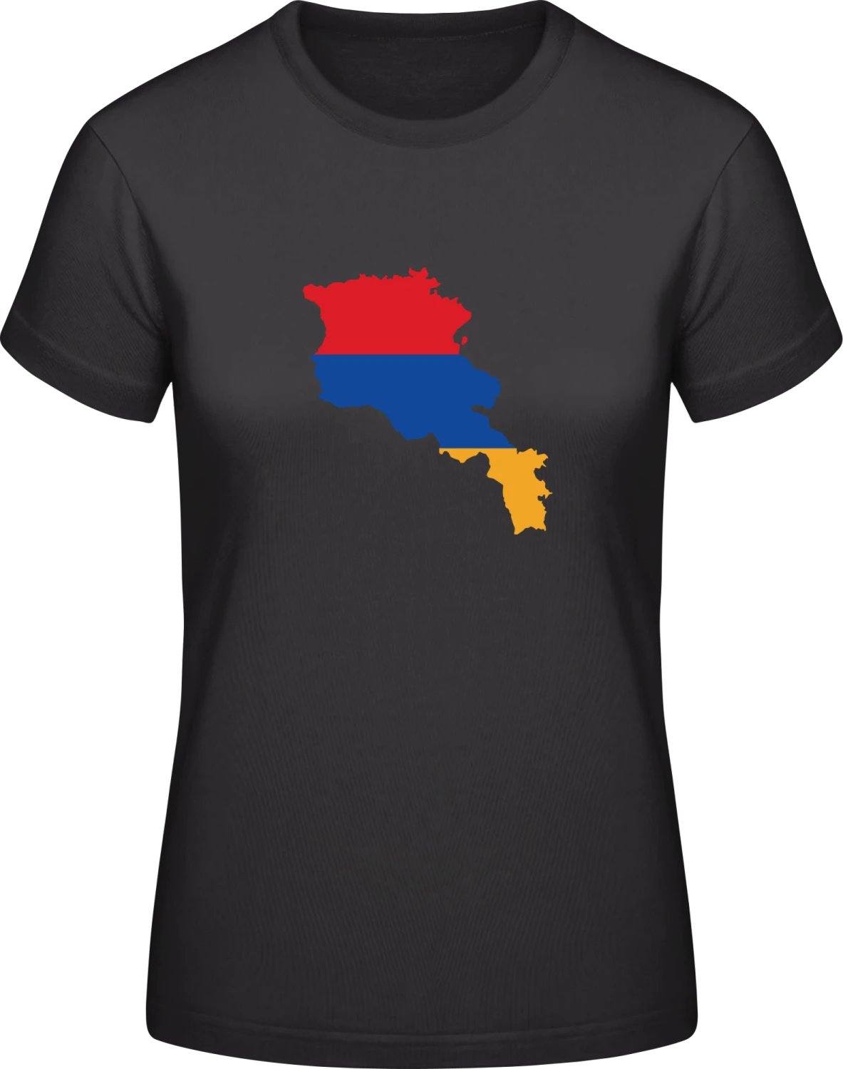 Armenia Flag - Black #E190 women T-Shirt - Front