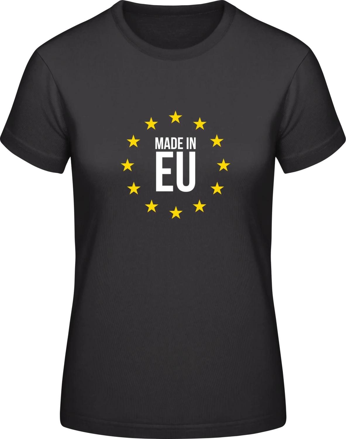 Made in EU - Black #E190 women T-Shirt - Front