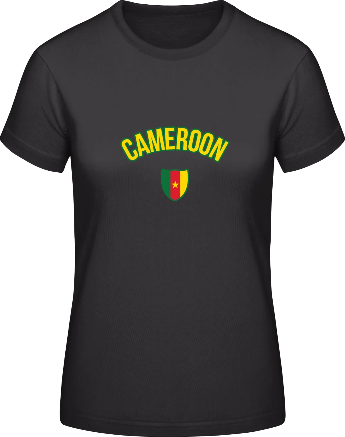 CAMEROON Fan - Black #E190 women T-Shirt - Front