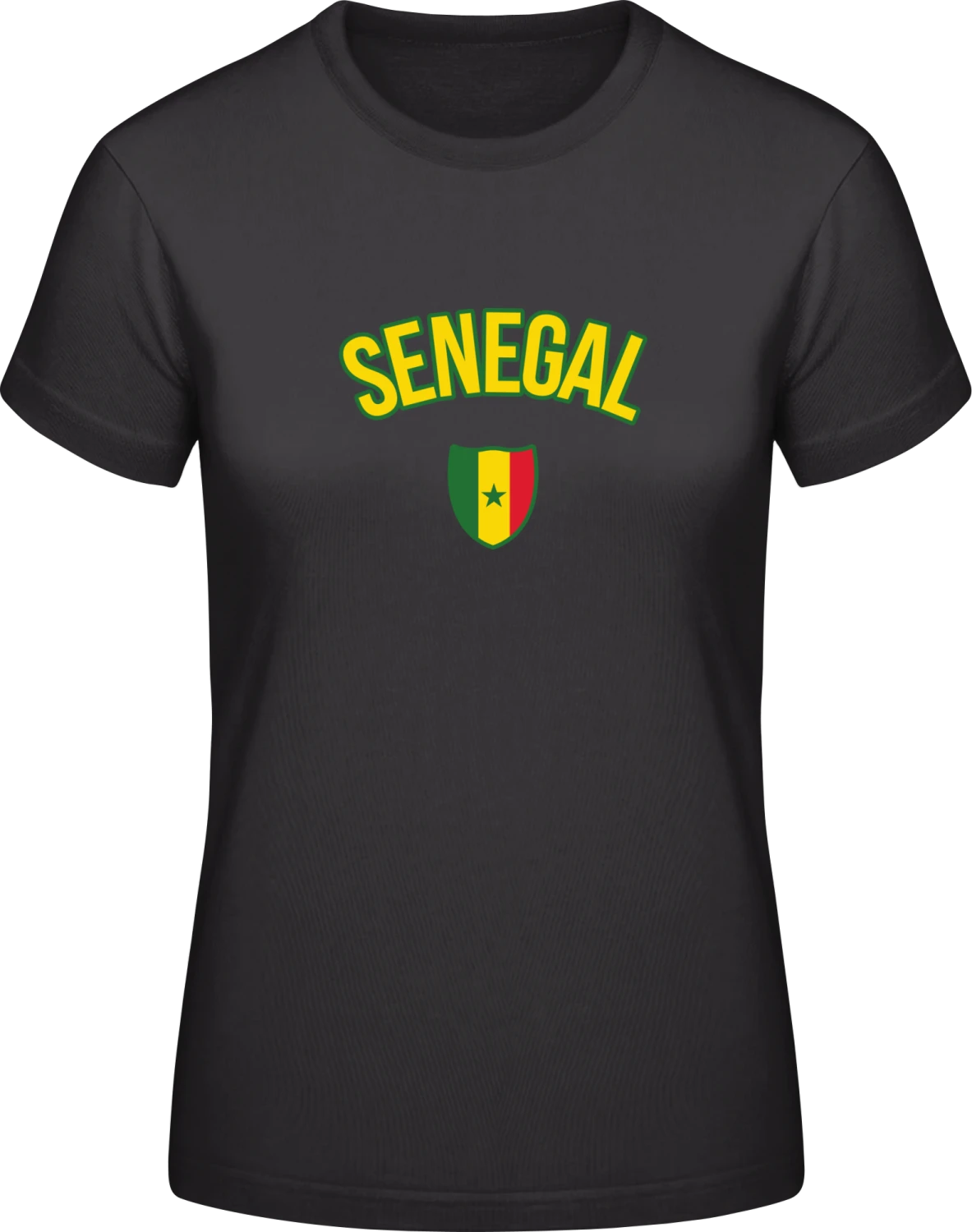 SENEGAL Fan - Black #E190 women T-Shirt - Front