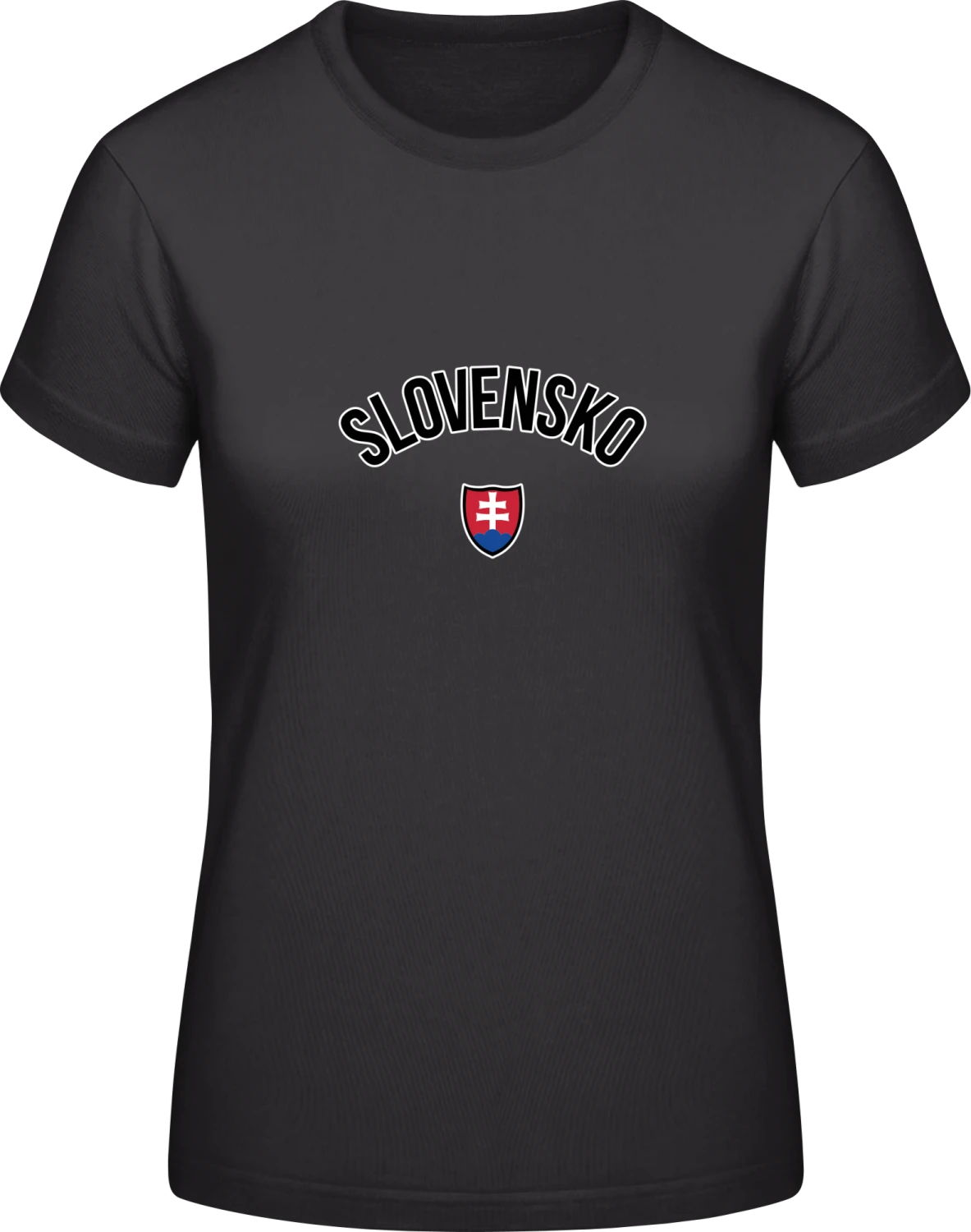 SLOVENSKO Flag Fan - Black #E190 women T-Shirt - Front