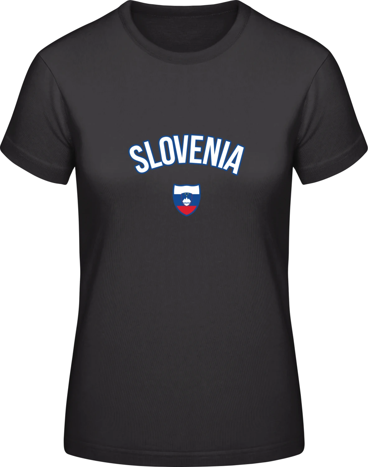 SLOVENIA Fan - Black #E190 women T-Shirt - Front