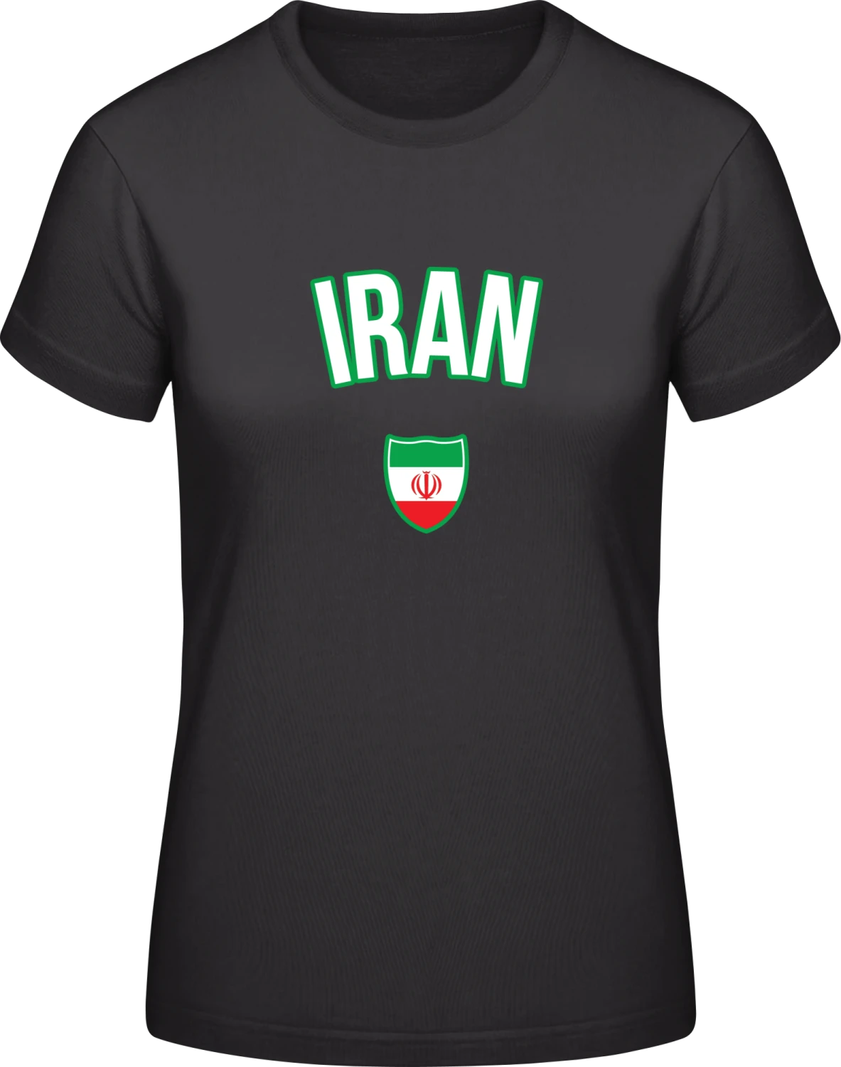 IRAN Fan - Black #E190 women T-Shirt - Front