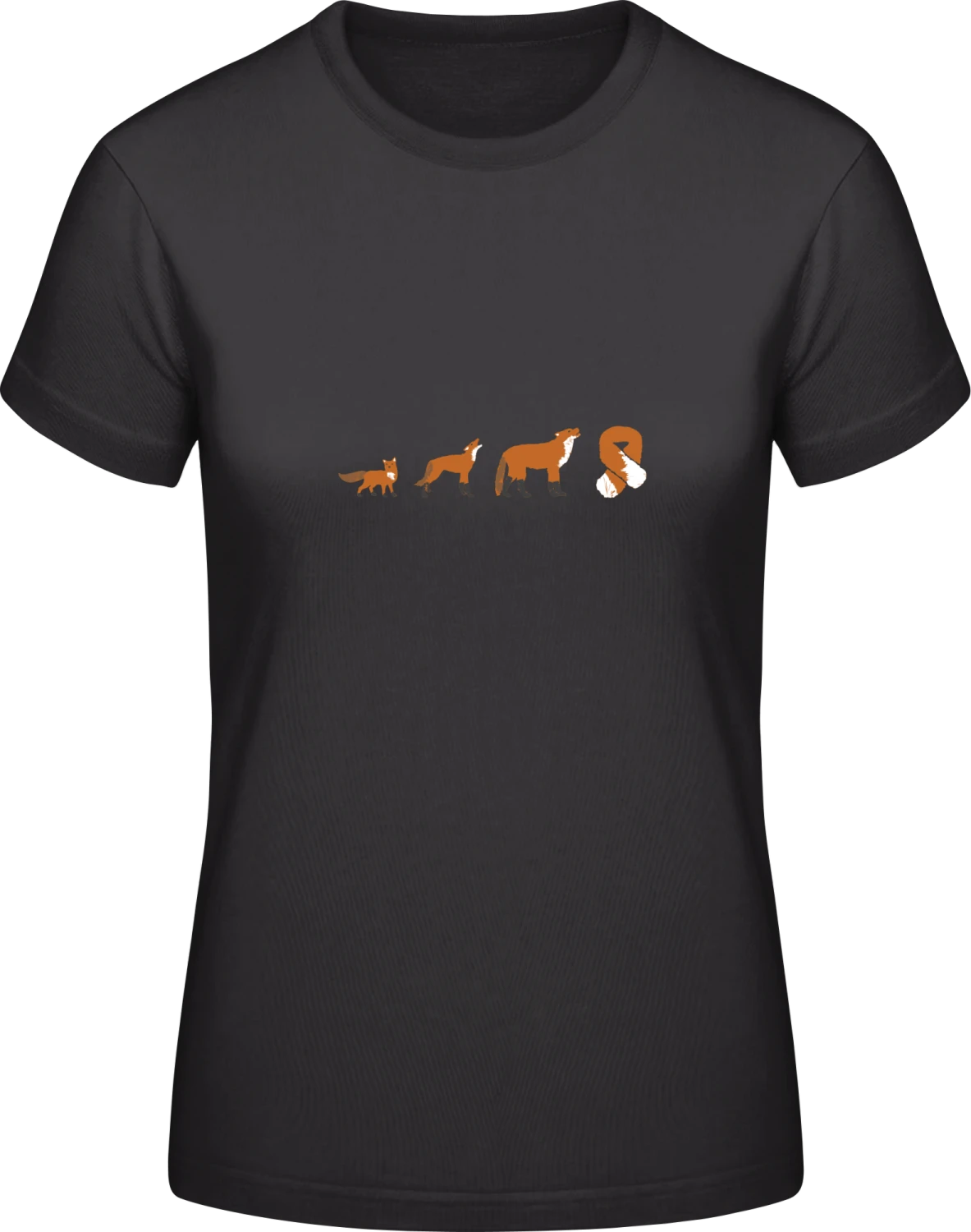 Evolution Fox To Fur Scarf - Black #E190 women T-Shirt - Front