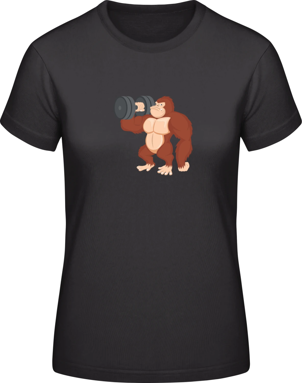 Training Gorilla - Black #E190 women T-Shirt - Front